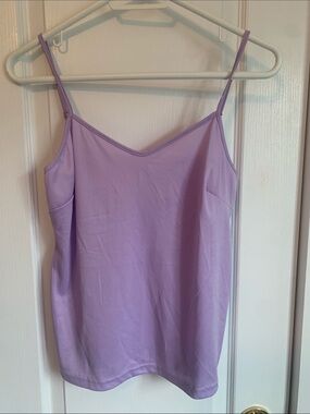 Suzy Shier Lilac Adjustable-Spaghetti Strap Camisole